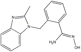 N'-hydroxy-2-[(2-methyl-1H-benzimidazol-1-yl)methyl]benzenecarboximidamide Struktur