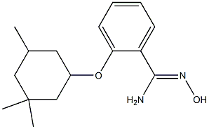 N'-hydroxy-2-[(3,3,5-trimethylcyclohexyl)oxy]benzene-1-carboximidamide Struktur