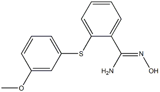 N'-hydroxy-2-[(3-methoxyphenyl)sulfanyl]benzene-1-carboximidamide Struktur