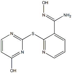 N'-hydroxy-2-[(4-hydroxypyrimidin-2-yl)sulfanyl]pyridine-3-carboximidamide Struktur