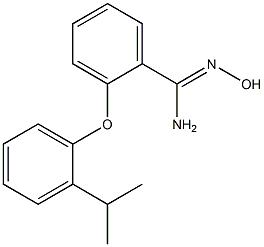 N'-hydroxy-2-[2-(propan-2-yl)phenoxy]benzene-1-carboximidamide Struktur