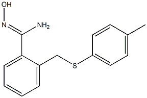 N'-hydroxy-2-{[(4-methylphenyl)sulfanyl]methyl}benzene-1-carboximidamide Struktur