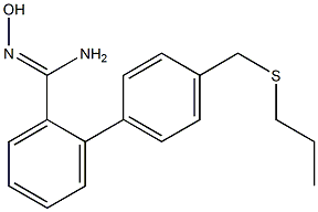 N'-hydroxy-2-{4-[(propylsulfanyl)methyl]phenyl}benzene-1-carboximidamide Struktur