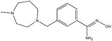 N'-hydroxy-3-[(4-methyl-1,4-diazepan-1-yl)methyl]benzene-1-carboximidamide Struktur