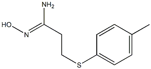 N'-hydroxy-3-[(4-methylphenyl)sulfanyl]propanimidamide Struktur