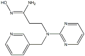 N'-hydroxy-3-[(pyridin-3-ylmethyl)(pyrimidin-2-yl)amino]propanimidamide Struktur