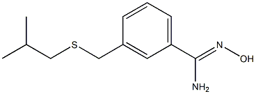 N'-hydroxy-3-{[(2-methylpropyl)sulfanyl]methyl}benzene-1-carboximidamide Struktur