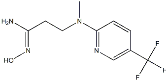 N'-hydroxy-3-{methyl[5-(trifluoromethyl)pyridin-2-yl]amino}propanimidamide Struktur