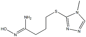 N'-hydroxy-4-[(4-methyl-4H-1,2,4-triazol-3-yl)sulfanyl]butanimidamide Struktur