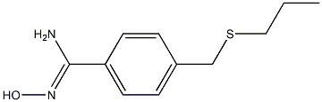 N'-hydroxy-4-[(propylsulfanyl)methyl]benzene-1-carboximidamide Struktur