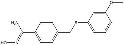 N'-hydroxy-4-{[(3-methoxyphenyl)sulfanyl]methyl}benzene-1-carboximidamide Struktur