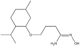 N'-hydroxy-4-{[5-methyl-2-(propan-2-yl)cyclohexyl]oxy}butanimidamide Struktur