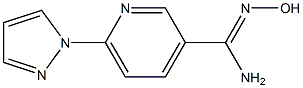 N'-hydroxy-6-(1H-pyrazol-1-yl)pyridine-3-carboximidamide Struktur