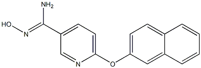 N'-hydroxy-6-(2-naphthyloxy)pyridine-3-carboximidamide Struktur