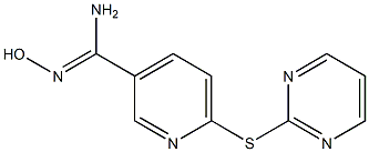 N'-hydroxy-6-(pyrimidin-2-ylsulfanyl)pyridine-3-carboximidamide Struktur