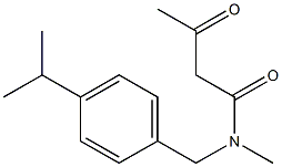 N-methyl-3-oxo-N-{[4-(propan-2-yl)phenyl]methyl}butanamide Struktur