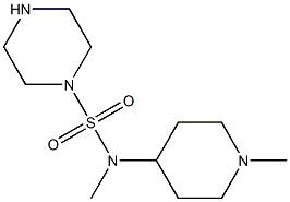 N-methyl-N-(1-methylpiperidin-4-yl)piperazine-1-sulfonamide Struktur