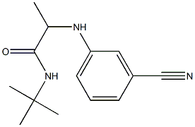 N-tert-butyl-2-[(3-cyanophenyl)amino]propanamide Struktur