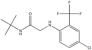 N-tert-butyl-2-{[4-chloro-2-(trifluoromethyl)phenyl]amino}acetamide Struktur