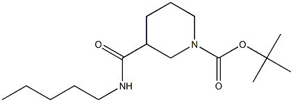 tert-butyl 3-(pentylcarbamoyl)piperidine-1-carboxylate Struktur