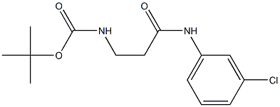 tert-butyl 3-[(3-chlorophenyl)amino]-3-oxopropylcarbamate Struktur