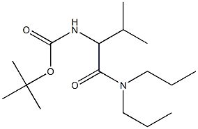 tert-butyl N-[1-(dipropylcarbamoyl)-2-methylpropyl]carbamate Struktur