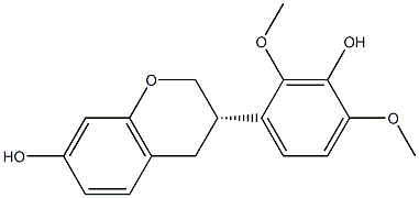 (3S)-3-(3-hydroxy-2,4-dimethoxy-phenyl)chroman-7-ol Struktur