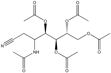 [(2R,3S,4R)-5-acetamido-1,2,4-triacetyloxy-6-cyano-hexan-3-yl] acetate Struktur