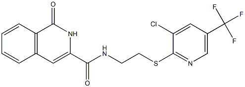 3-Isoquinolinecarboxamide,  N-[2-[[3-chloro-5-(trifluoromethyl)-2-pyridinyl]thio]ethyl]-1,2-dihydro-1-oxo- Struktur