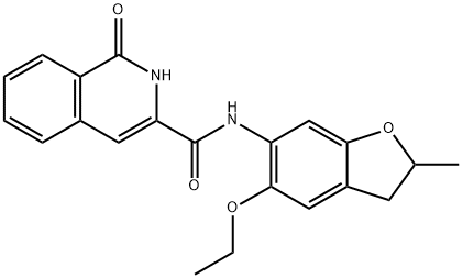 3-Isoquinolinecarboxamide,  N-(5-ethoxy-2,3-dihydro-2-methyl-6-benzofuranyl)-1,2-dihydro-1-oxo- Struktur