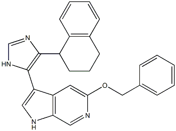 1H-Pyrrolo[2,3-c]pyridine,  5-(phenylmethoxy)-3-[4-(1,2,3,4-tetrahydro-1-naphthalenyl)-1H-imidazol-5-yl]- Struktur