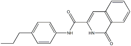 3-Isoquinolinecarboxamide,  1,2-dihydro-1-oxo-N-(4-propylphenyl)- Struktur