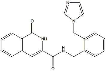 3-Isoquinolinecarboxamide,  1,2-dihydro-N-[[2-(1H-imidazol-1-ylmethyl)phenyl]methyl]-1-oxo- Struktur