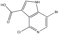 1H-Pyrrolo[3,2-c]pyridine-3-carboxylic  acid,  7-bromo-4-chloro- Struktur