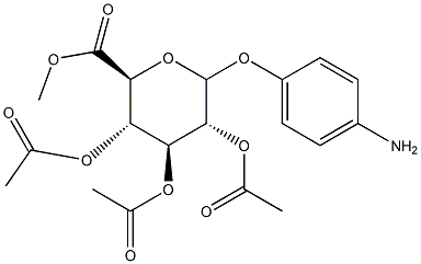 4-Aminophenyl 2,3,4-Tri-O-acetyl--D-glucuronide, Methyl Ester Struktur