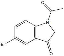 1-Acetyl-5-bromo-1,2-dihydro-indol-3-one Struktur