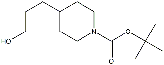 tert-butyl 4-(3-hydroxypropyl)piperidine-1-carboxylate Struktur