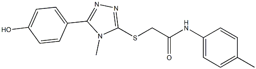 2-{[5-(4-hydroxyphenyl)-4-methyl-4H-1,2,4-triazol-3-yl]sulfanyl}-N-(4-methylphenyl)acetamide Struktur