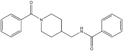 N-[(1-benzoyl-4-piperidinyl)methyl]benzamide Struktur