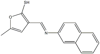 5-methyl-3-[(2-naphthylimino)methyl]-2-furanthiol Struktur