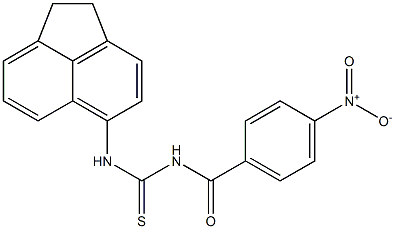 N-(1,2-dihydroacenaphthylen-5-yl)-N'-{4-nitrobenzoyl}thiourea Struktur