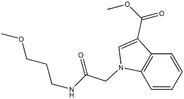 methyl 1-{2-[(3-methoxypropyl)amino]-2-oxoethyl}-1H-indole-3-carboxylate Struktur