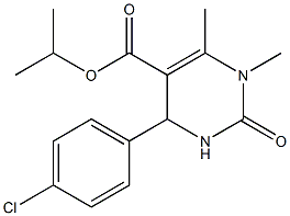 isopropyl 4-(4-chlorophenyl)-1,6-dimethyl-2-oxo-1,2,3,4-tetrahydropyrimidine-5-carboxylate Struktur