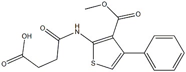 4-{[3-(methoxycarbonyl)-4-phenylthien-2-yl]amino}-4-oxobutanoic acid Struktur