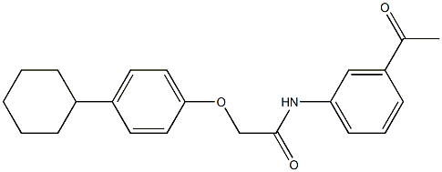 N-(3-acetylphenyl)-2-(4-cyclohexylphenoxy)acetamide Struktur