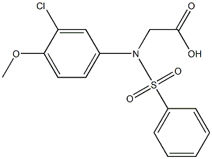 [3-chloro-4-methoxy(phenylsulfonyl)anilino]acetic acid Struktur