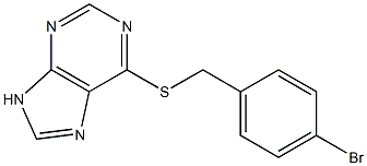 4-bromobenzyl 9H-purin-6-yl sulfide Struktur