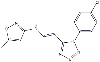 N-{2-[1-(4-chlorophenyl)-1H-tetraazol-5-yl]vinyl}-N-(5-methyl-3-isoxazolyl)amine Struktur