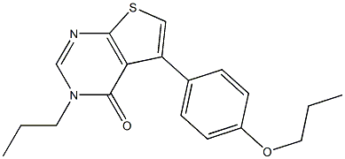 5-(4-propoxyphenyl)-3-propylthieno[2,3-d]pyrimidin-4(3H)-one Struktur