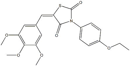 3-(4-ethoxyphenyl)-5-(3,4,5-trimethoxybenzylidene)-1,3-thiazolidine-2,4-dione Struktur